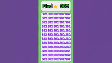Find the odd number 385 #shorts #youtubeshorts #oddoneout