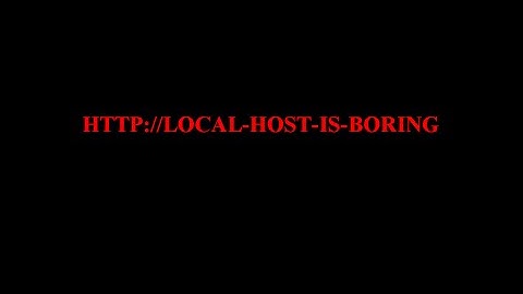 Custom WAMP URL - No boring localhost!!