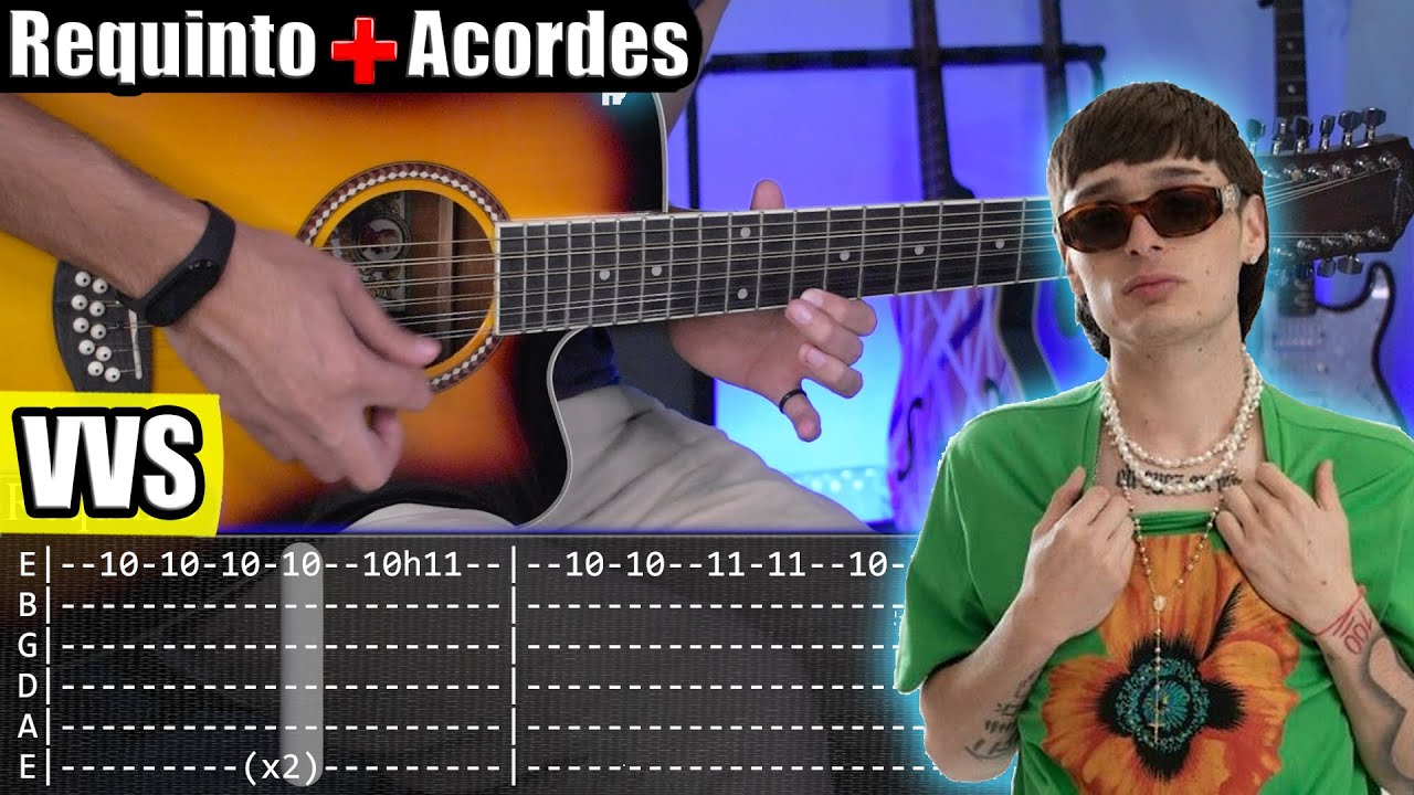 VVS - Peso Pluma, Edgardo Nuñez, Dareyes de la Sierra - Requinto + Acordes | Tutorial Guitarra TABS