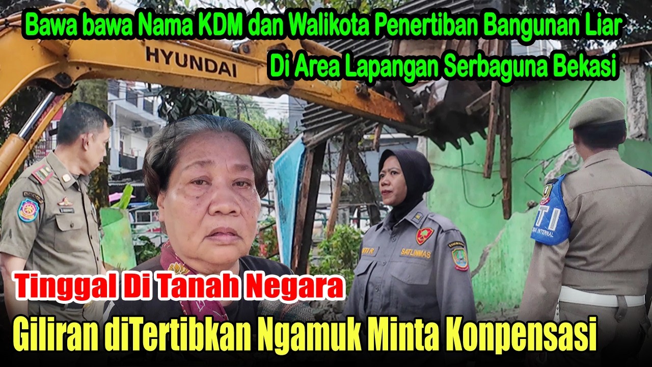 BONGKAR‼️TINGGAL DITANAH NEGARA GILIRAN DITERTIBKAN NGAMUK - BANGUNAN LIAR LAPANGAN SERBAGUNA BEKASI