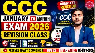 CCC Exam 2026 | January to March | Revision Class 02 | Most Important Questions