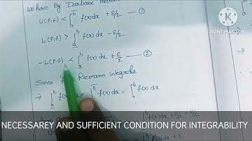 NECESSARY AND SUFFICIENT CONDITION FOR INTEGABILITY