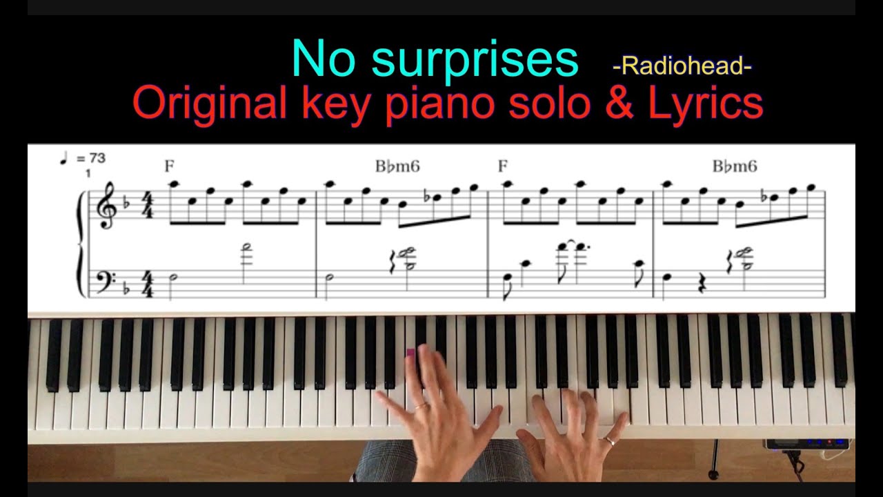 No surprises(Radiohead) Piano cover Chords - Chordify