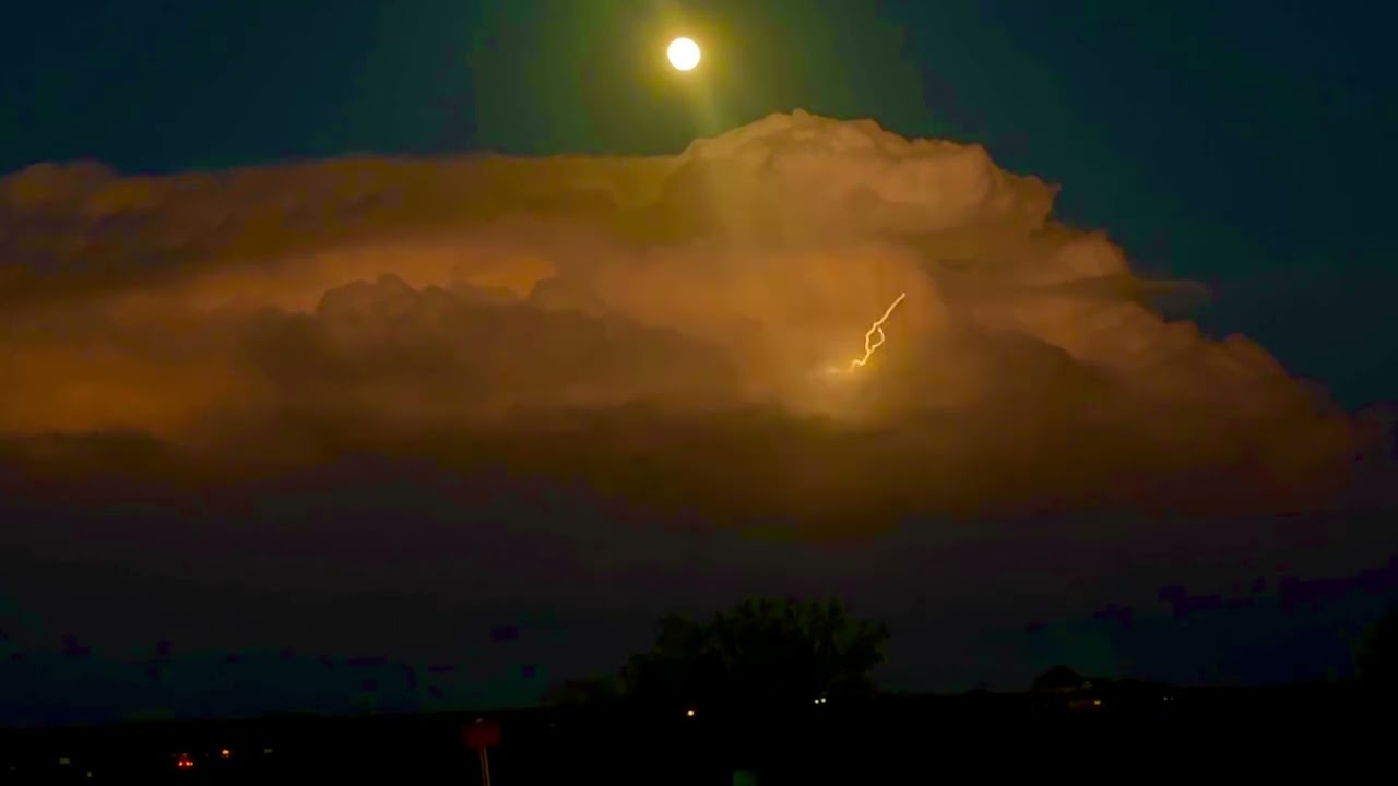 Full moon, Thunder, Lightning, Storm Clouds