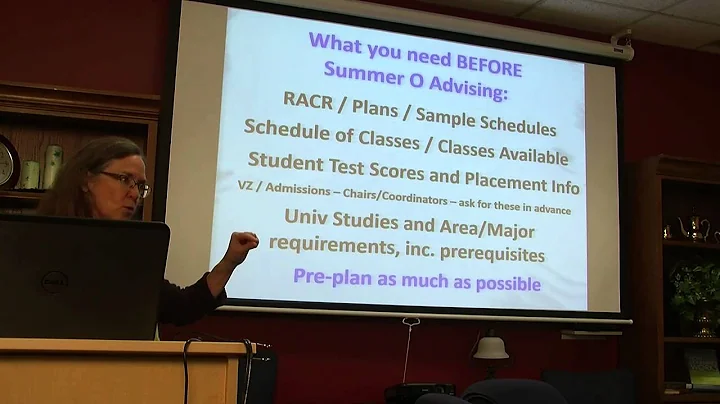 Academic Advising for Summer O - Dr. Barbara Cobb