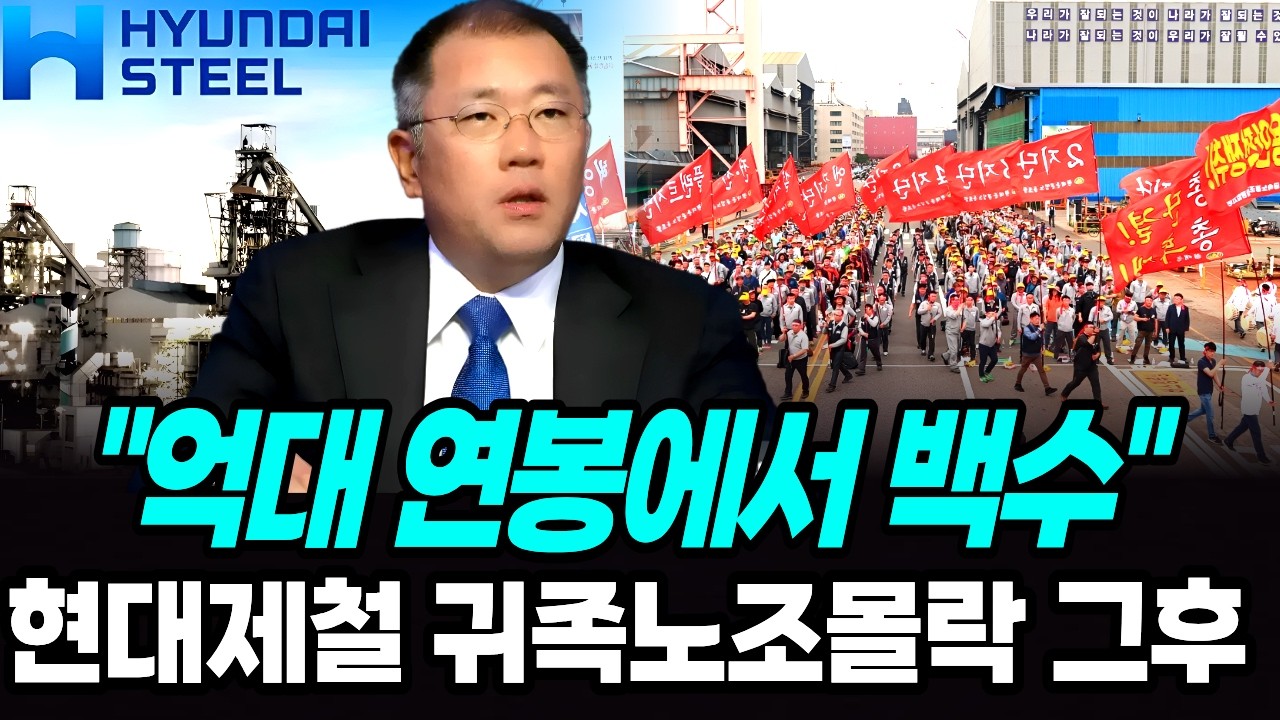 억대 연봉에서 백수됐다 현대제철 귀족노조의 몰락 그후...