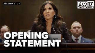 Homeland Security Sec. Kristi Noem delivers opening statement before the Senate Judiciary Committee