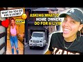 Asking crazy home owners what they do for a living! Reaction