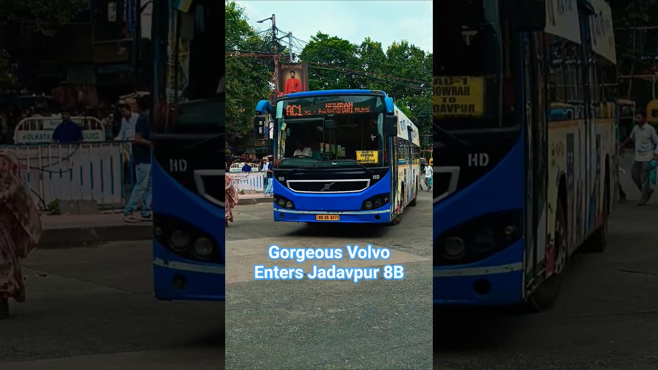 Gorgeous Volvo 8400 enter Jadavpur 8B | AC1 from Howrah Station | 