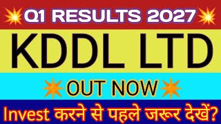 KDDL Q1 Results 2026 🔴 KDDL Results 🔴 KDDL Share Latest News 🔴 KDDL Share News 🔴 KDDL Share