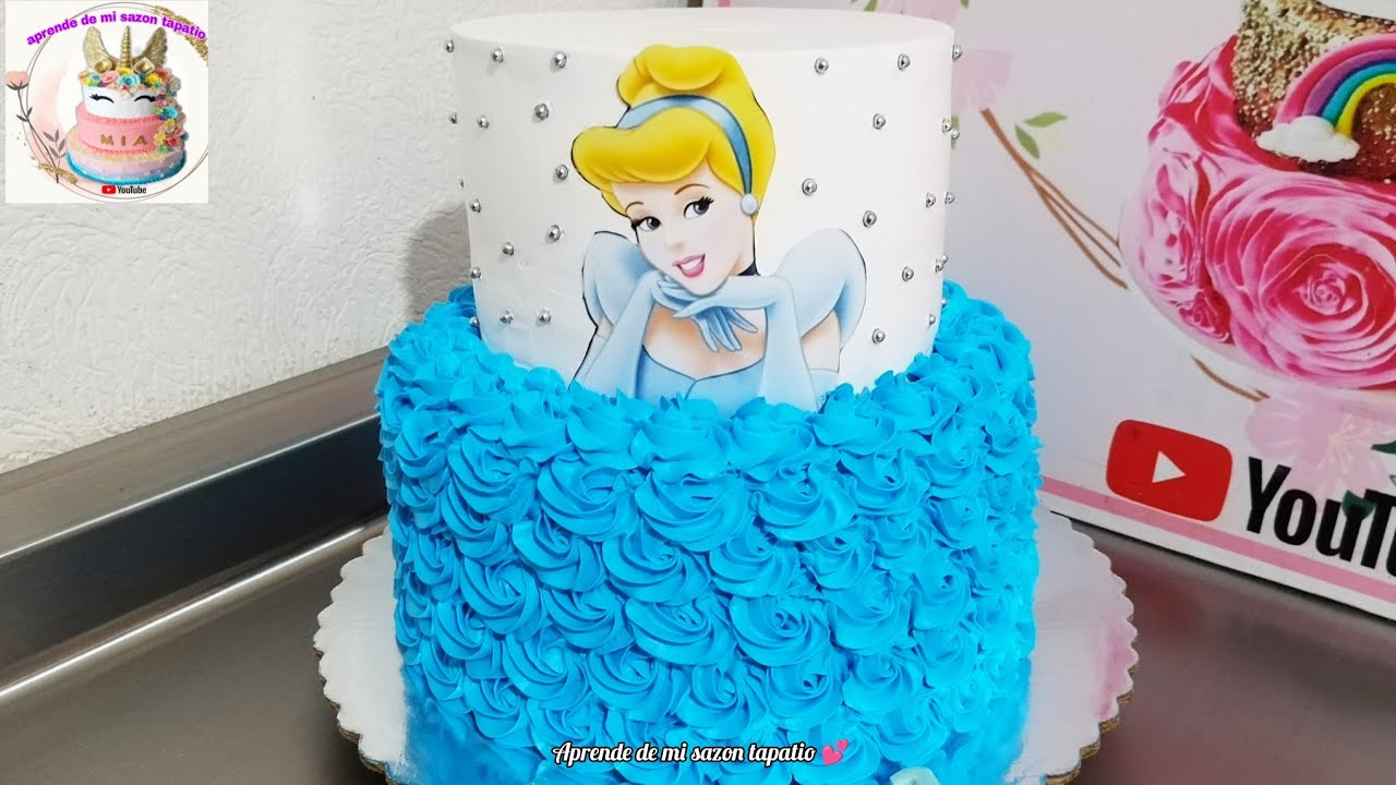 Pastel de Cenicienta dos pisos en chantilly | torta de la cenicienta | Cinderella cakes