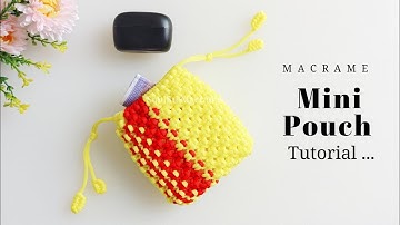 Macrame wallet | DIY Macrame Mini Pouch tutorial | Cartera de macrame