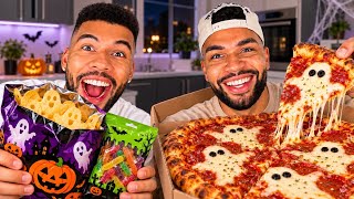 SURVIVING 1 DAY ONLY ON HALLOWEEN FOOD... 🎃😳