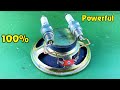 Powerful Electric Free Energy Using Speaker Magnet With Spark Plug 100%