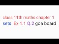 class 11th maths chapter 1 | sets | Ex 1.1 Q.2 | goa board