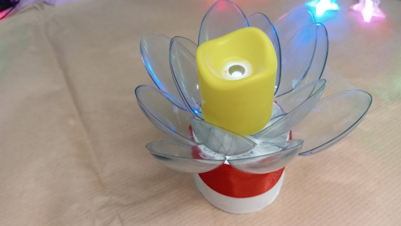 Plastic spoon Candle holder DIY Handmade Craft youtube candleholder 