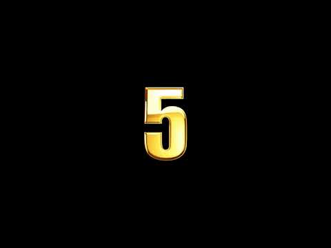 3 D Gold Number Count Down