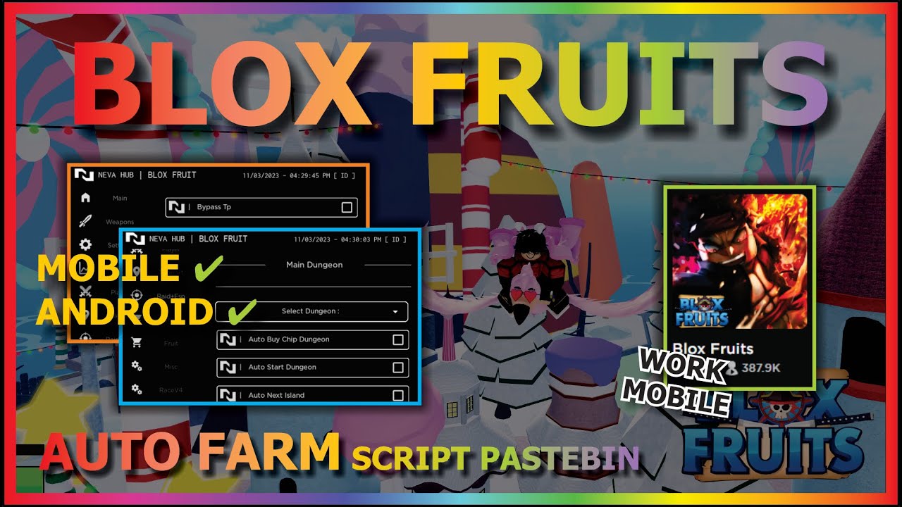 BLOX FRUITS Script Mobile UPDATE 19 AUTO FARM, BOSS FARM, RAIDS, RACE V4, NO KEYS, Real-Time  Video View Count