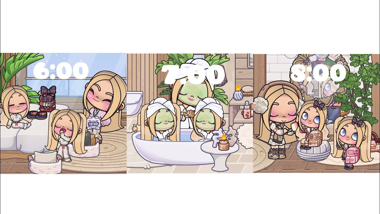 Утренняя рутина перед школой🧖‍♀️🫖🍮