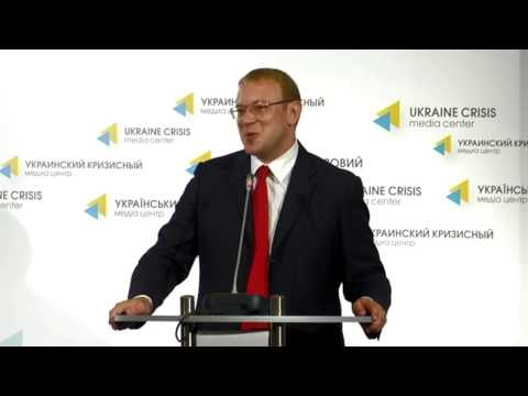 Andriy Shevchenko, Ukrainian MP. Ukraine crisis media center, 14th of July 2014