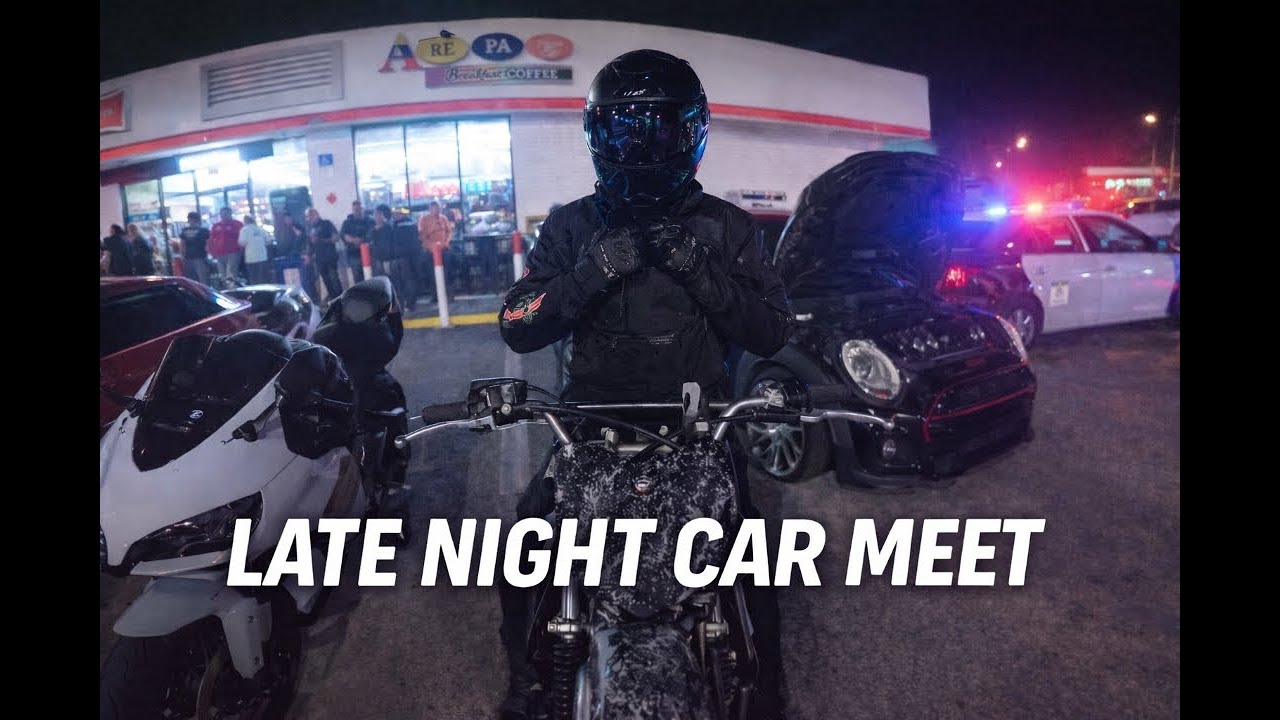 Late Night Car Meet | JDM, Bikes & Police