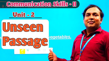 Communication Skills - II | UP Polytechnic 4th Semester| Unit - 2 | Unseen Passage| अपठित गद्यांश