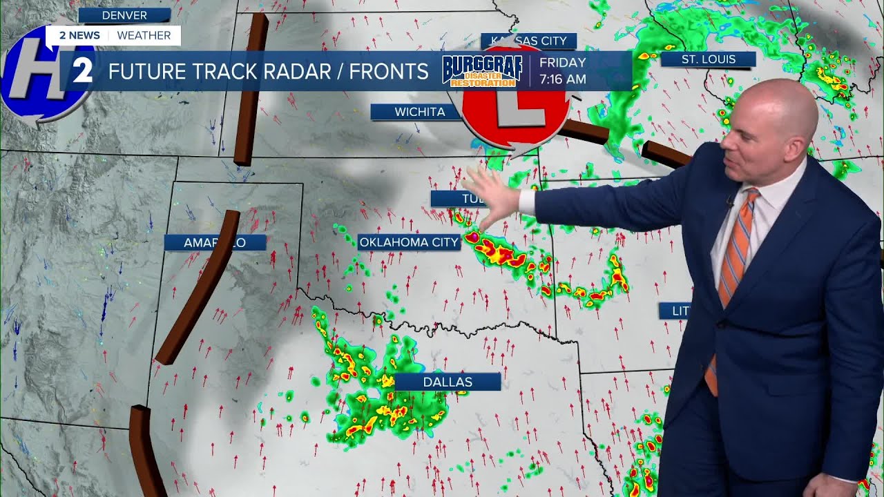 Spotty showers and storms possible tonight - YouTube