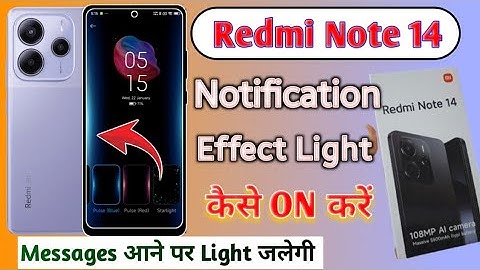 Redmi Note 14  Notification Effect Light Setting | how to show Notification effect in redmi note 14