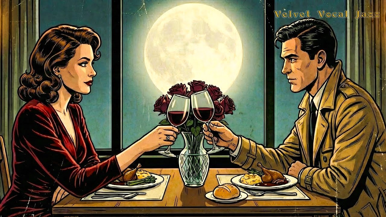 A Moment Caught | 🍷 Romantic Red Wine Toast & Moonlit Jazz | Velvet Vocal Jazz