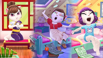 TALKING TOM ANGELA 2😻🛏️🐱: UP GAME 2023 PART 4 || WALKTHROUGH, IOS, ANDROID GAMEPLAY, MOBILE GAME