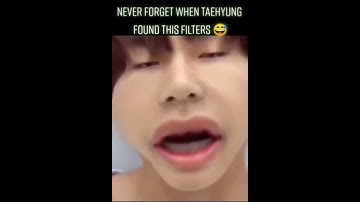 When Taehyung found funny filters🤣🤣😂💜#bts #shorts #taehyung #tae #funny #edit