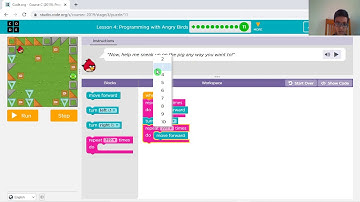 Coding for beginners and kids with CODE.ORG - Basic Repeat Block -  Course C Lesson4 Practice11