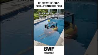 He Drove His Boss’s Forklift Into the Pool 😱 | Forklift Fail Gone Wrong