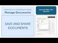 Exam MO-110: Microsoft Word (Microsoft 365 Apps) - Manage Documents - Share and Save Documents