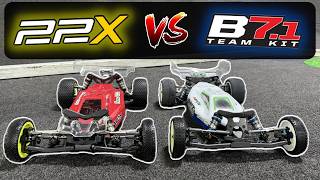 Team Associated B7.1 B7.1D First Run (comparison to 22X)