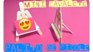 Mini Cavalete Com Palito De Picolé Iris Bihum
