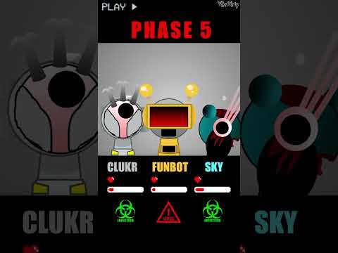 HP Bar Clukr Funbot Sky in 1 - 10 Phase Babies #sprunki  #incredibox