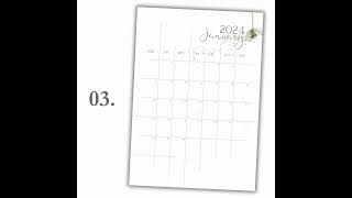2024 Calendar Printable | MAKE YOUR MONTHLY PLANNING 🎈 #2024calendar #etsy #organization #shorts