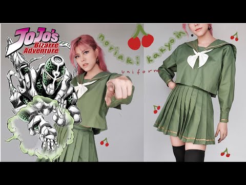 Kakyoin inspired Sailor Fuku | Japanese Anime School Uniform DIY tutorial | Jojo&rsquo;s Bizarre Adventure