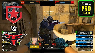 🔴  cadiaN clutch 1v4 Grand Final MIRAGE  Gambit vs Heroic  ESL Pro League Season 13
