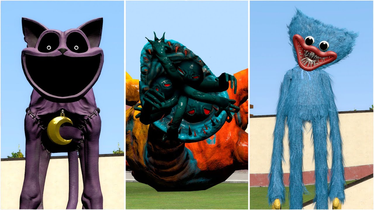 Playing as CATNAP vs Playing as DOEY THE DOUGHMAN vs Playing as OLD HUGGY WUGGY in Garry's Mod!