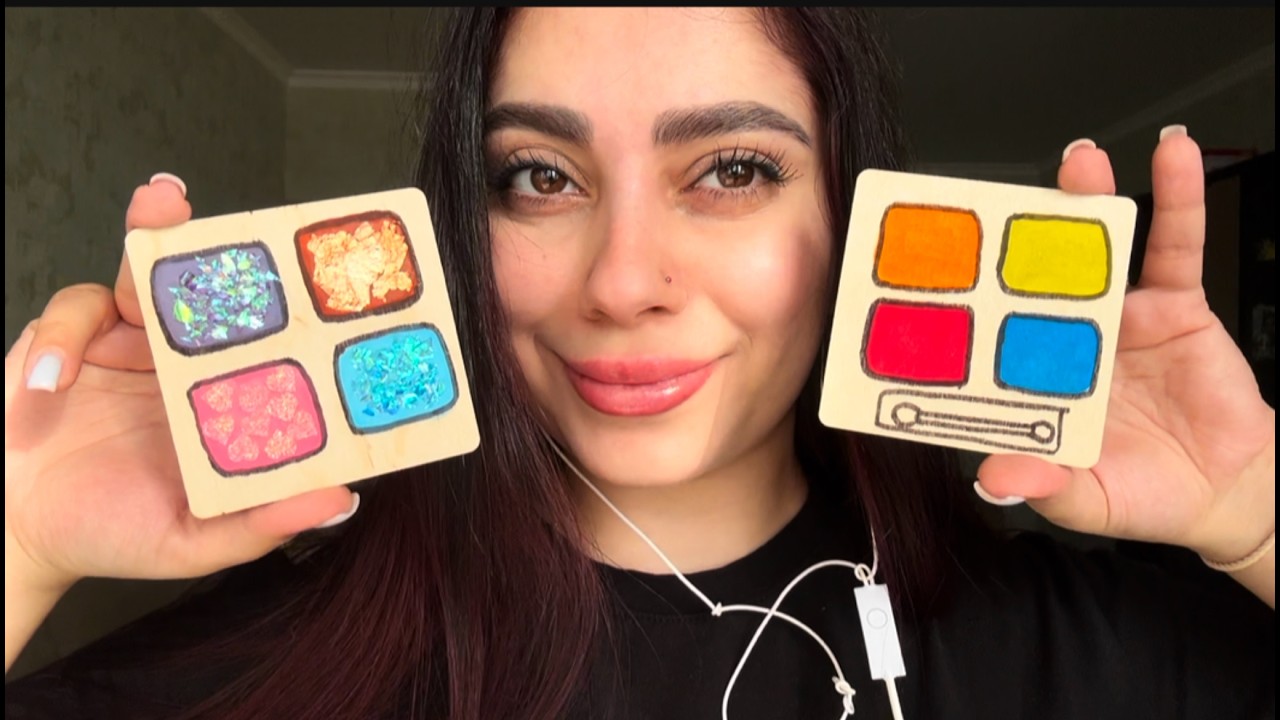 ASMR Wooden & Pearly Handmade Makeup 💄🔮