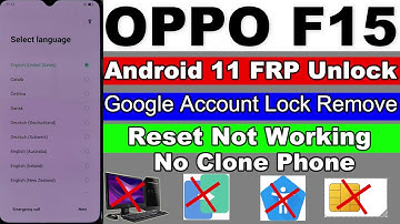 OPPO F15 Android 11 FRP/Google Account Lock Remove | Reset Not Working | Without Pc New Trick 2023