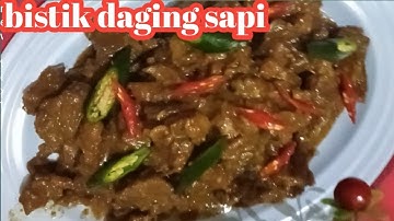 Bistik daging sapi.Resep emak.kuah kental,Berkecap,Berempah