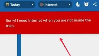 Where is My Train App Fix Sorry! Need Internet when you are not inside the train Problem Solve screenshot 1