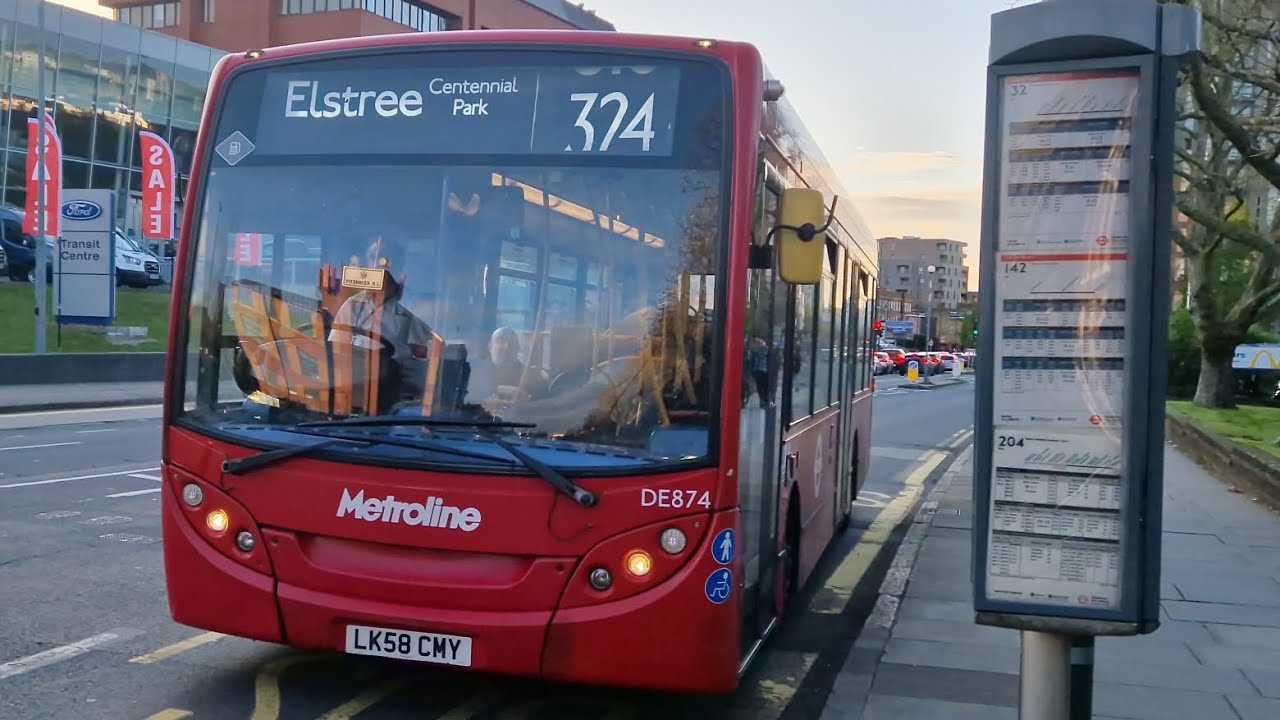 Metroline DE874 LK58CMY Bus Route 324 | ADL Enviro 200 Allison Euro 4