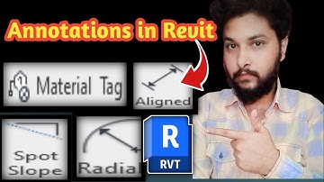 How to Annotate in Revit | Spot slope | Radial | Aligned | Material Tag | 2023 | tutorial urdu