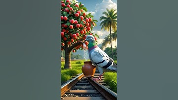 Big pigeon pours water on a plum tree drying up in the hot sun the railway😭#ai​#pigeon​#plum​#train​