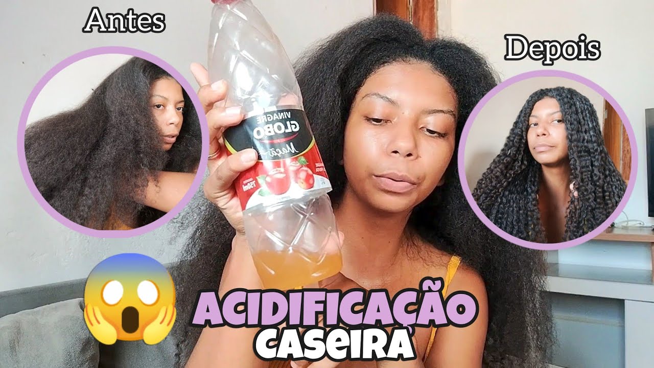 ACIDIFICAÇÃO CASEIRA| vinagre, Açúcar, brilhantina,creme✨