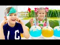 Diana and Roma Funny Tricks and Balloon Experiments / Learn to have fun